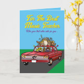 音楽最高の先生折り畳みグリーティングカード カード (黄色い花)