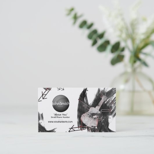 音楽業界の名刺(Ukulele) 名刺 (スタンド正面)