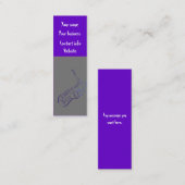 音楽業界カードしおり スキニー名刺 (正面/裏面)