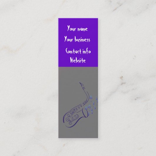 音楽業界カードしおり スキニー名刺 (正面)