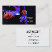 音楽業界カードのためのギタリストのミュージシャン 名刺 (正面/裏面)