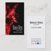 音楽業界カードのためのサクスホーン奏者のミュージシャン 名刺 (正面/裏面)