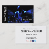 音楽業界カードのためのドラマーのミュージシャン 名刺 (正面/裏面)