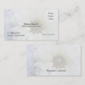 音楽業界カードの白い花 名刺 (正面/裏面)