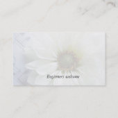 音楽業界カードの白い花 名刺 (裏面)