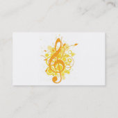 音楽業界カード-オレンジ音符 名刺 (裏面)