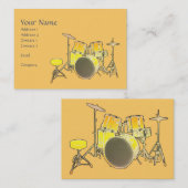 音楽業界カード-ドラムキット 名刺 (正面/裏面)
