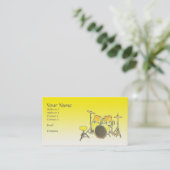 音楽業界カード-ドラムキット 名刺 (スタンド正面)