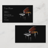 音楽業界カード-ピアノ 名刺 (正面/裏面)