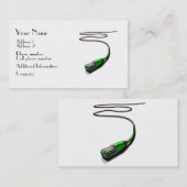 音楽業界カード-マイクロフォン 名刺 (正面/裏面)