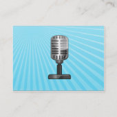 音楽業界カード-レトロのマイクロフォン 名刺 (裏面)