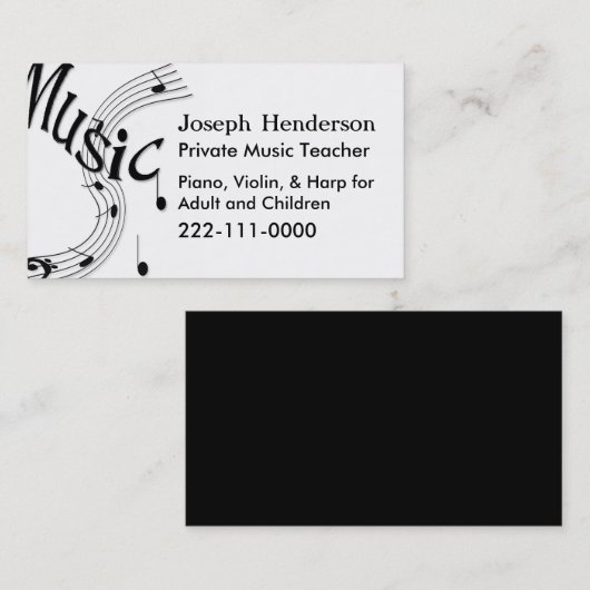 音楽業界カード 名刺 (正面/裏面)