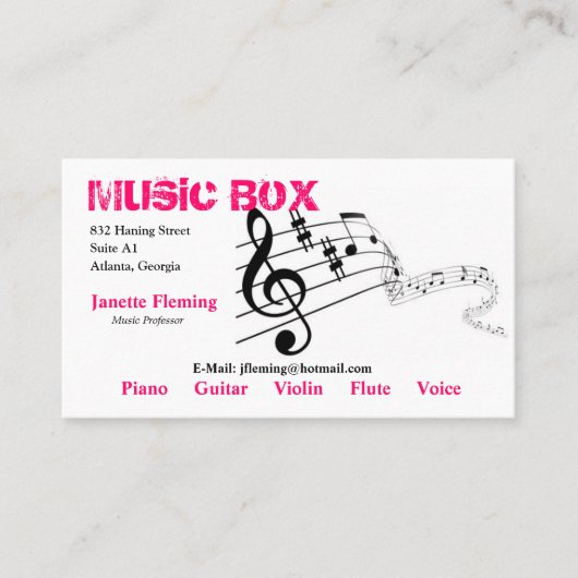 音楽業界カード 名刺 (正面)