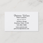 音楽業界カード(白の背部) 名刺 (裏面)