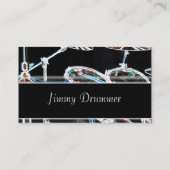 音楽業界カード-白熱［赤熱］光を放つなドラムキット 名刺 (裏面)