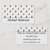 音楽業界カード:: 黒はD1に注意します 名刺 (正面/裏面)