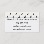 音楽業界カード:: 黒はD1に注意します 名刺 (裏面)