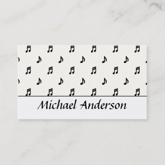 音楽業界カード:: 黒はD1に注意します 名刺 (正面)