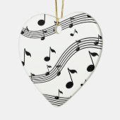 音楽楽器のパターン(の模様が)ある音 セラミックオーナメント (左)