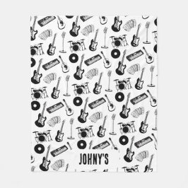 音楽楽器のユーザー名 フリースブランケット