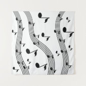 音楽楽器の音のパターン タペストリー (正面(横))