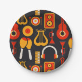 音楽楽器アート ペーパープレート (正面)