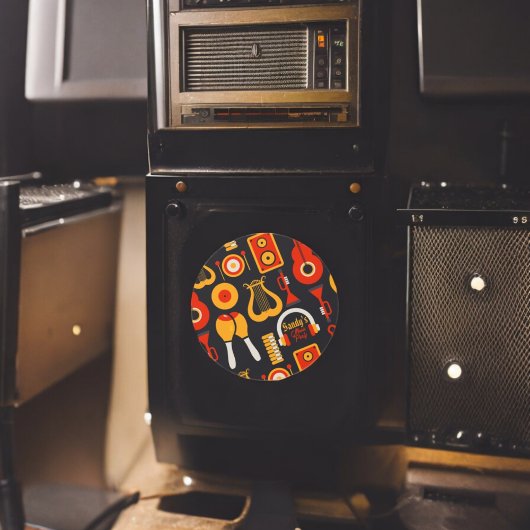 音楽楽器アート ラウンドシール