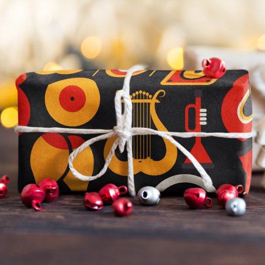 音楽楽器アート ラッピングペーパー