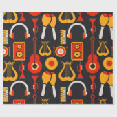 音楽楽器アート ラッピングペーパー (フラット)