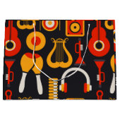 音楽楽器アート ラージペーパーバッグ (正面)