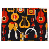 音楽楽器アート ラージペーパーバッグ (裏面)