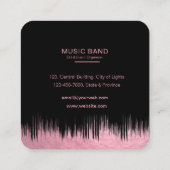 音楽楽器イベントオーガナイザーDJバラ金ゴールド スクエア名刺 (裏面)