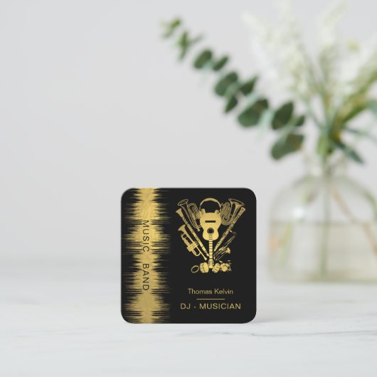 音楽楽器イベント開催者DJs Player スクエア名刺 (スタンド正面)