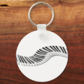 音楽楽器キーボードピアノノートアート キーホルダー (正面)