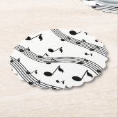 音楽楽器サウンドパターン（の模様が）ある ペーパーコースター (アングル)