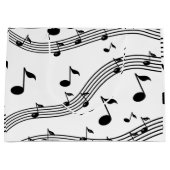 音楽楽器サウンドパターン（の模様が）ある ラージペーパーバッグ (正面)