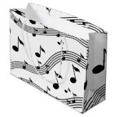 音楽楽器サウンドパターン（の模様が）ある ラージペーパーバッグ (裏面アングル)