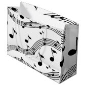 音楽楽器サウンドパターン（の模様が）ある ラージペーパーバッグ (正面アングル)