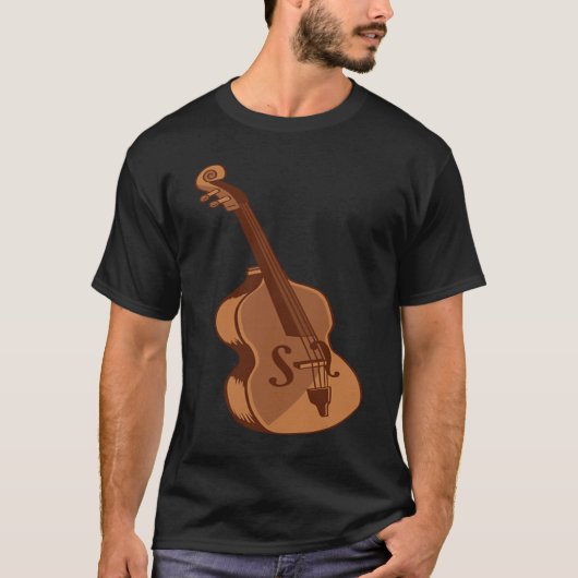 音楽楽器チェロヴァイオリン Tシャツ (正面)