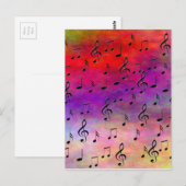 音楽楽器ノートダンス曲ラジオ鍵 ポストカード (正面/裏面)