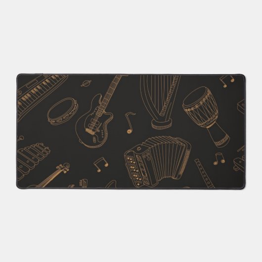 音楽楽器パターン デスクマット (正面)