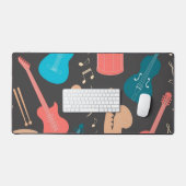 音楽楽器パターン デスクマット (キーボード&マウス)