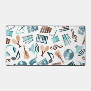 音楽楽器パターン デスクマット