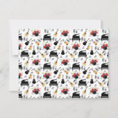 音楽楽器パターン 招待状 (正面)