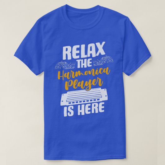 音楽楽器マウスオルガンハーモニカプレーヤーH Tシャツ (デザイン正面)