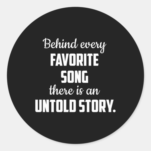 音楽楽器ミュージカルミュージシャンサウンドギフトアイディア ラウンドシール (正面)