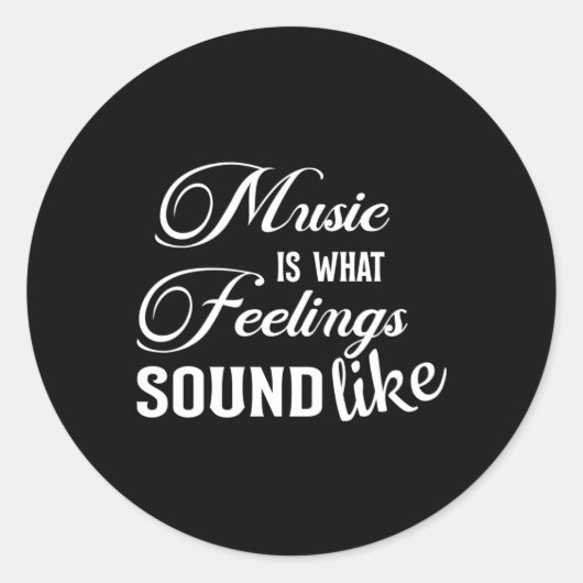 音楽楽器ミュージカルミュージシャンサウンドギフトアイディア ラウンドシール (正面)