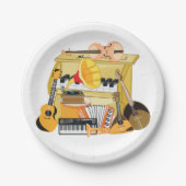 音楽楽器ミュージカル紙プレート ペーパープレート (正面)