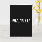 音楽楽器ミュージカル音ミュージシャンギフトアイディア カード (黄色い花)