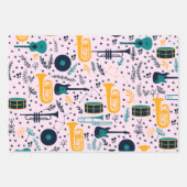 音楽楽器ラッピング紙 ラッピングペーパーシート (正面2)